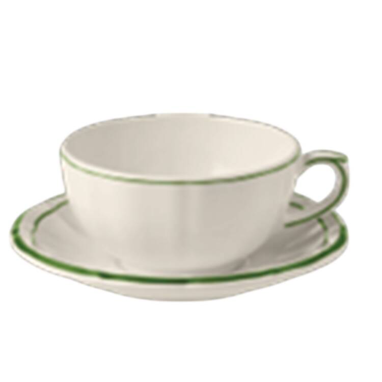 Filet Fougere (Fern Green) Breakfast Cup & Saucer Set