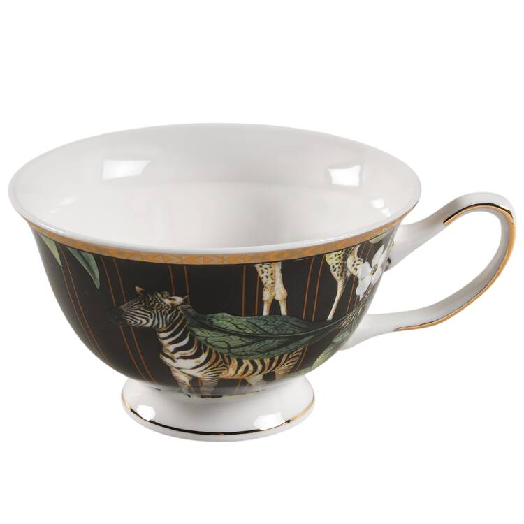 Tropical Black Animal Footed Cup
