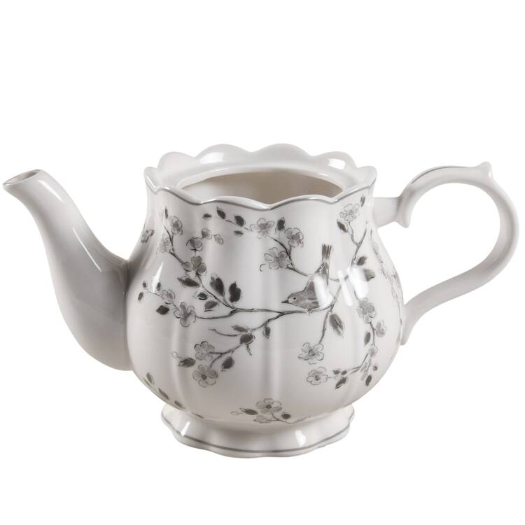 Botanical Birds Teapot No Lid