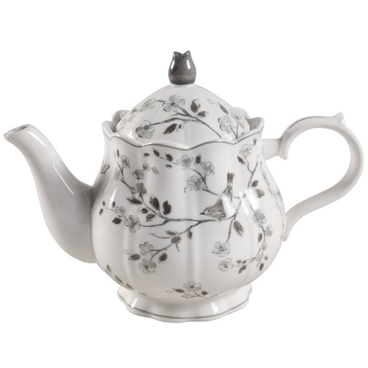 Botanical Birds Teapot & Lid