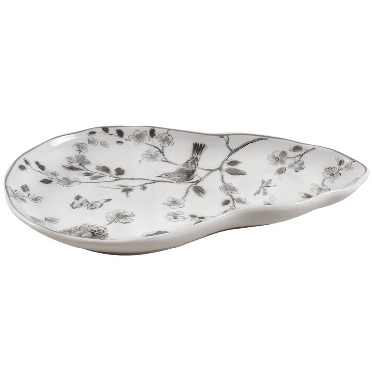 Botanical Birds Snack Plate