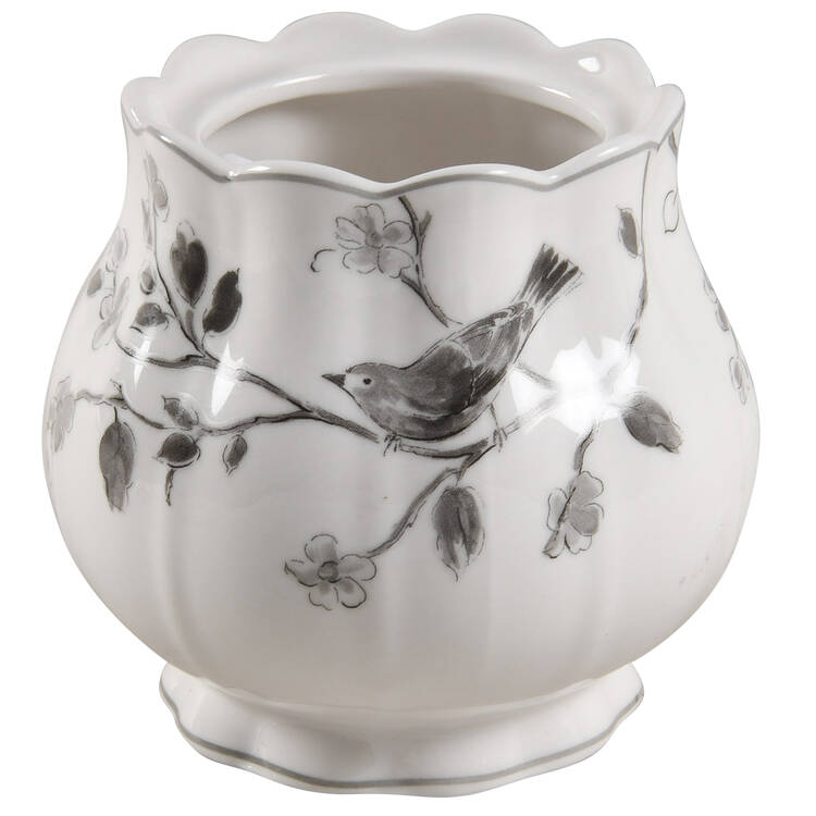 Botanical Birds Sugar Bowl No Lid