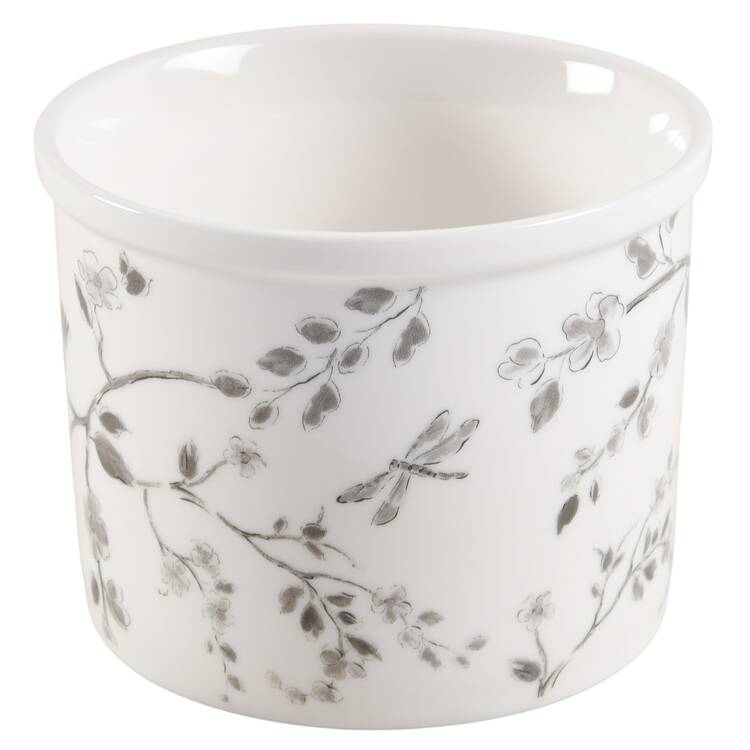 Botanical Birds Butter Crock No Lid