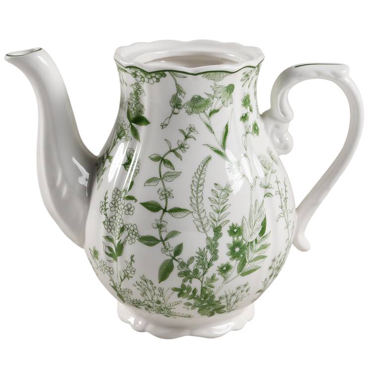 Rococo Green Forest Teapot No Lid