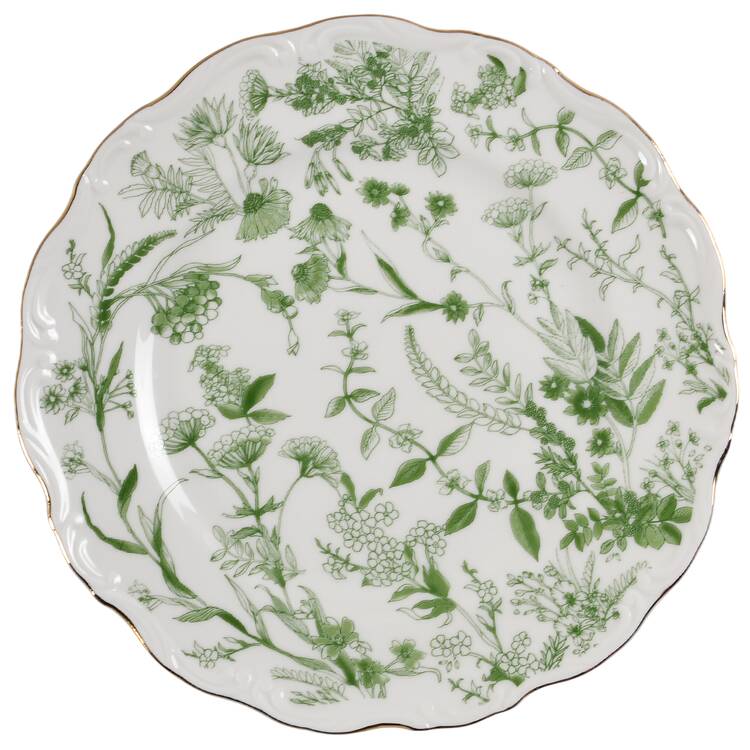 Rococo Green Forest Salad Plate