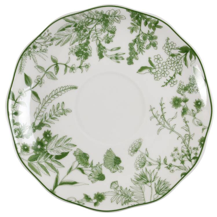Rococo Green Forest Saucer