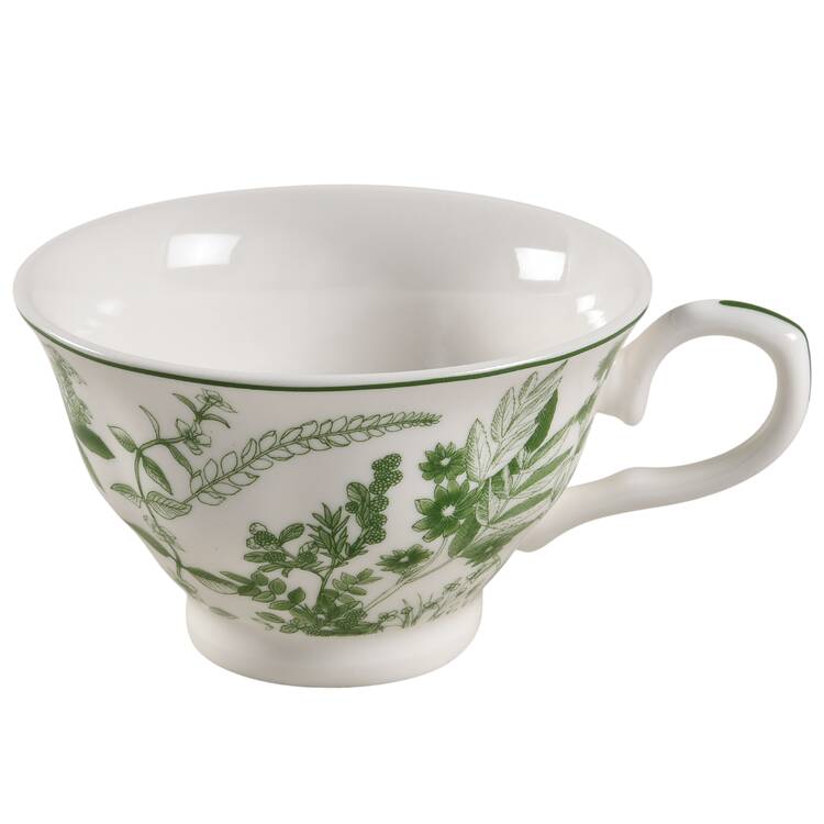 Rococo Green Forest Footed Cup