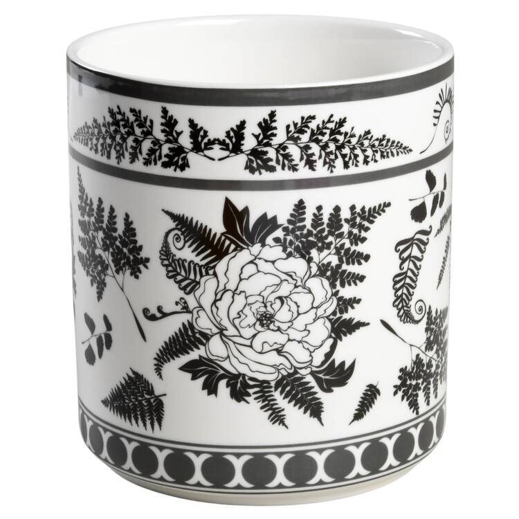 Black Dahlia Medium Canister No Wood Lid