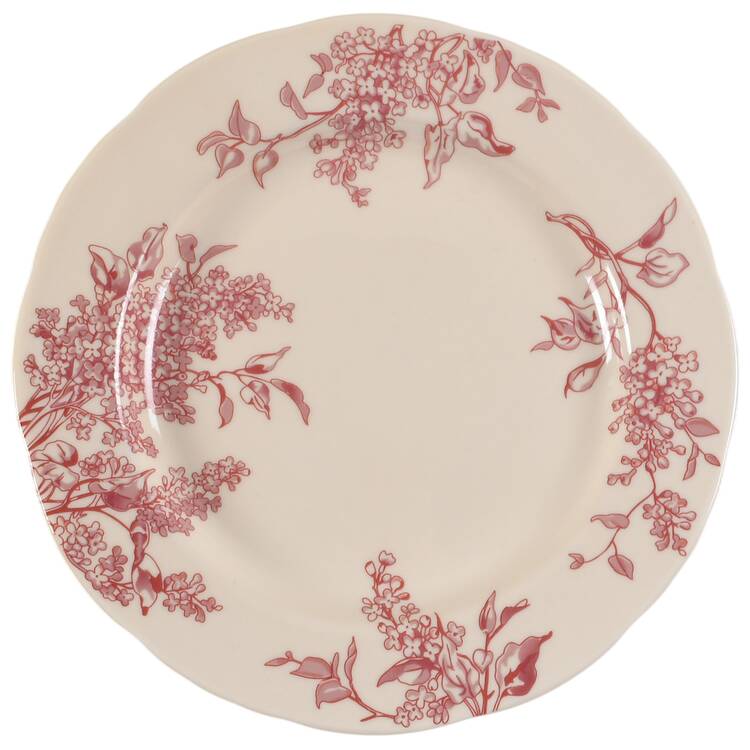 Red Hydrangea Salad Plate