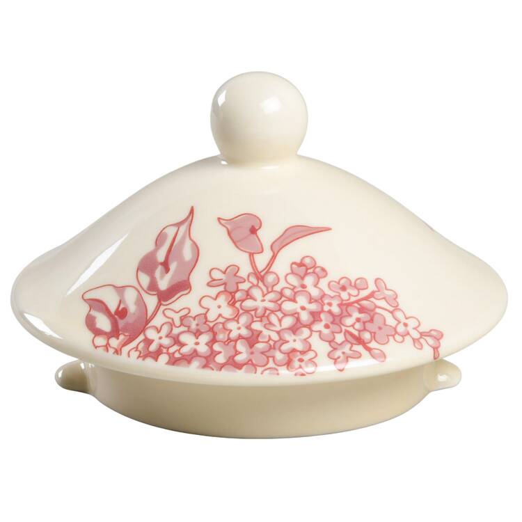 Red Hydrangea Lid for Teapot
