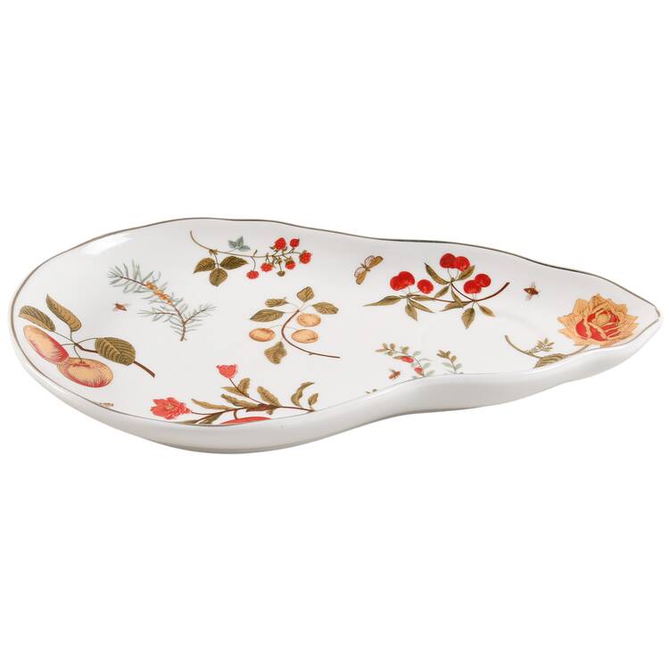 Fall Fruit Toile Snack Plate