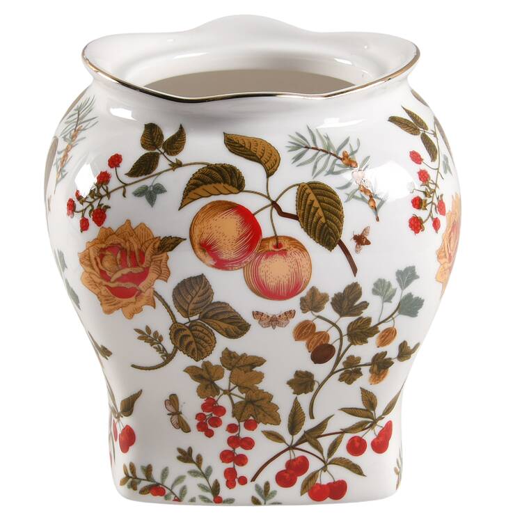 Fall Fruit Toile Small Canister No Lid