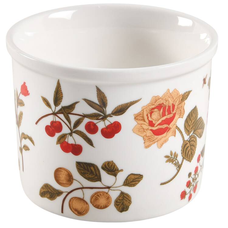 Fall Fruit Toile Butter Crock No Lid
