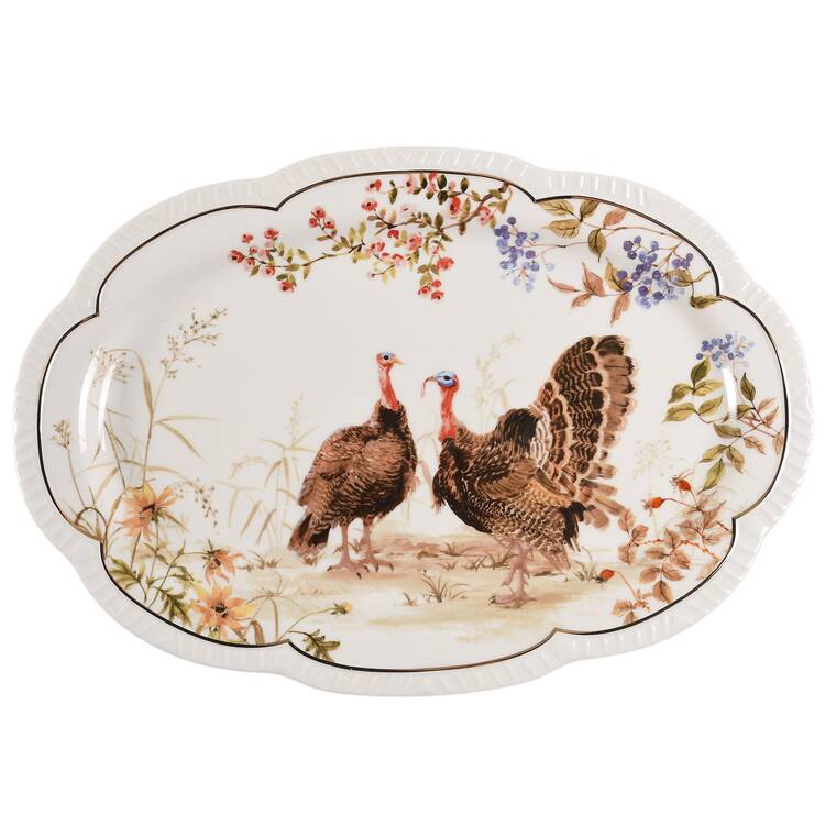 Golden Autumn 16" Oval Serving Platter