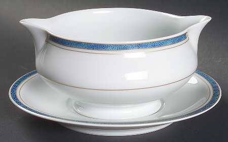 Air De Paris Bleu Gravy Boat & Underplate