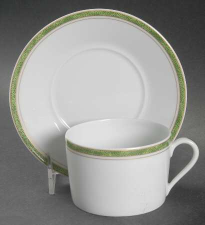Air De Paris Vert Flat Cup & Saucer Set