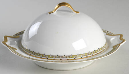 Albany Round Covered Butter with Strainer