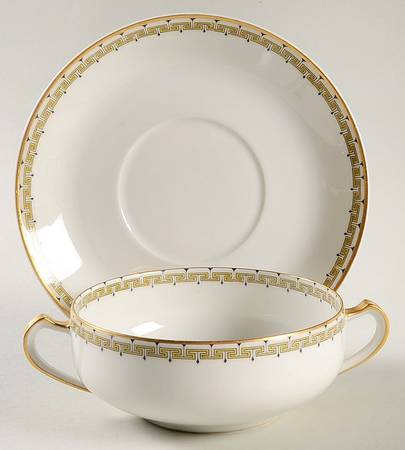 Albany Flat Cream Soup Bowl & Saucer Set