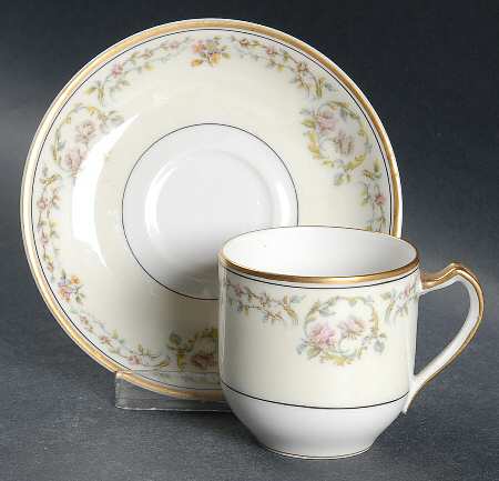 Antoinette Flat Demitasse Cup & Saucer Set