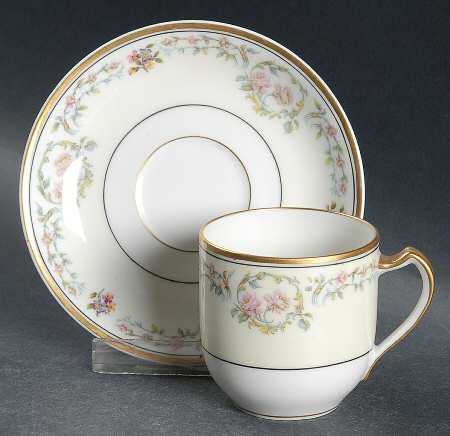 Antoinette Flat Demitasse Cup & Saucer Set