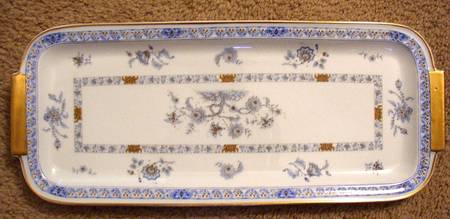 Arbre Bleu Oblong Cake Plate