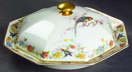 Arcadia (France With Birds) Round Covered Butter