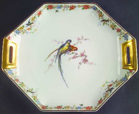 Arcadia (France With Birds) Handled Cake Plate