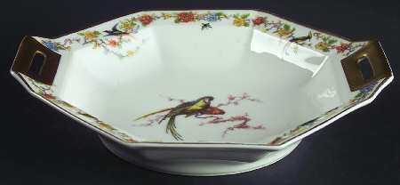 Arcadia (France With Birds) 9" Octagonal Vegetable Bowl