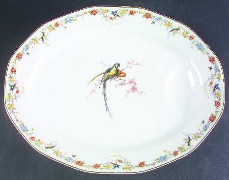 Arcadia (France With Birds) 15" Oval Serving Platter