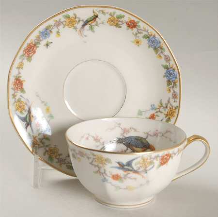 Arcadia (France With Birds) Flat Cup & Saucer Set