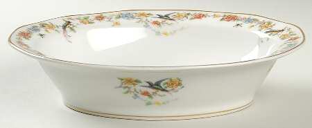 Arcadia (France With Birds) 9" Oval Vegetable Bowl