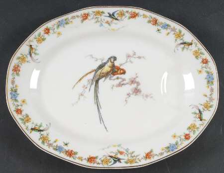 Arcadia (France With Birds) 11" Oval Serving Platter