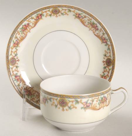 Arcadia (H and Co, No Birds) Flat Cup & Saucer Set