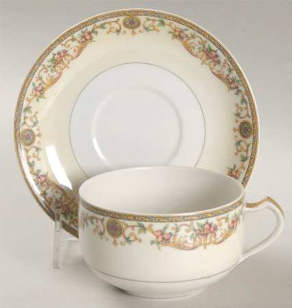 Arcadia (H and Co, No Birds) Flat Cup & Saucer Set