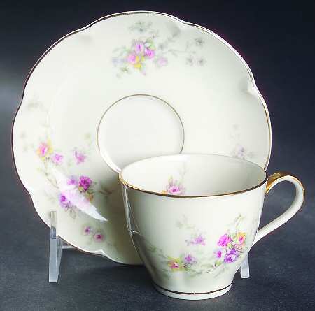 Arcadia (New York) Flat Demitasse Cup & Saucer Set