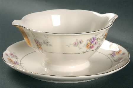 Arcadia (New York) Gravy Boat with Attached Underplate