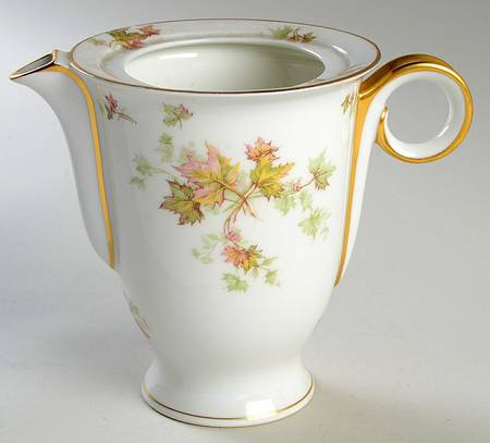 Autumn Leaf (Smooth, Gold Trim) Coffee Pot No Lid