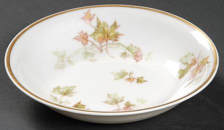 Autumn Leaf (Smooth, Gold Trim) Fruit/Dessert (Sauce) Bowl