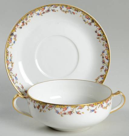 Aurora Flat Cream Soup Bowl & Saucer Set