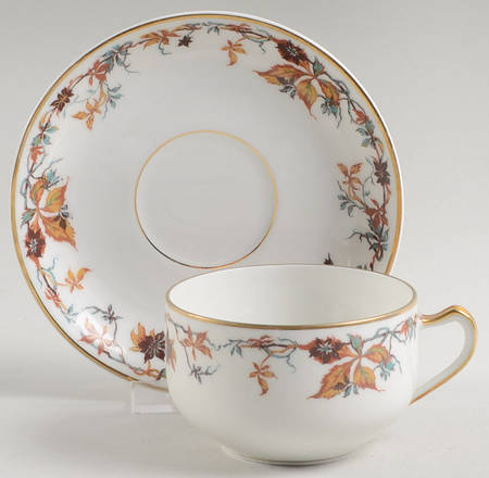 Autumn Flat Cup & Saucer Set