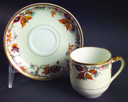 Autumn Flat Demitasse Cup & Saucer Set