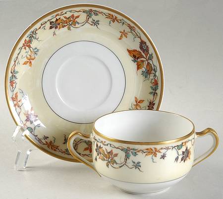 Autumn Flat Bouillon Cup & Saucer