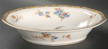 Bamboo (Bird In Center) 9" Oval Vegetable Bowl