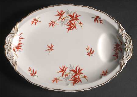 Bamboo (Rust Bamboo Shoots) 14" Oval Serving Platter