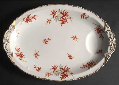 Bamboo (Rust Bamboo Shoots) 15" Oval Serving Platter