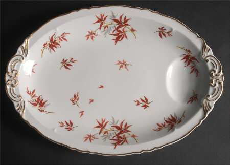 Bamboo (Rust Bamboo Shoots) 16" Oval Serving Platter