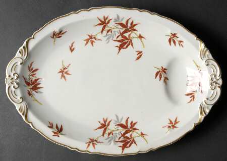Bamboo (Rust Bamboo Shoots) 13" Oval Serving Platter