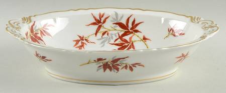 Bamboo (Rust Bamboo Shoots) 9" Oval Vegetable Bowl