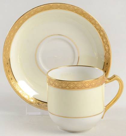 Baroness Flat Demitasse Cup & Saucer Set