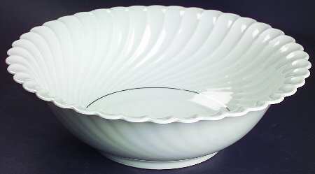 Beaucaire (Platinum Inner Ring) 10" Large Salad Serving Bowl